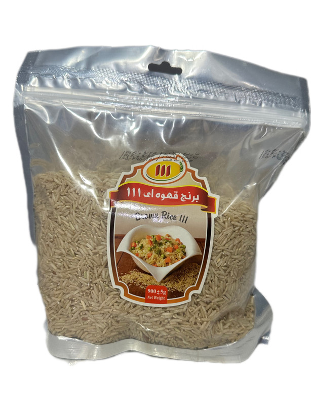 برنج قهوه ای ۱۱۱ (۹۰۰ گرمی)