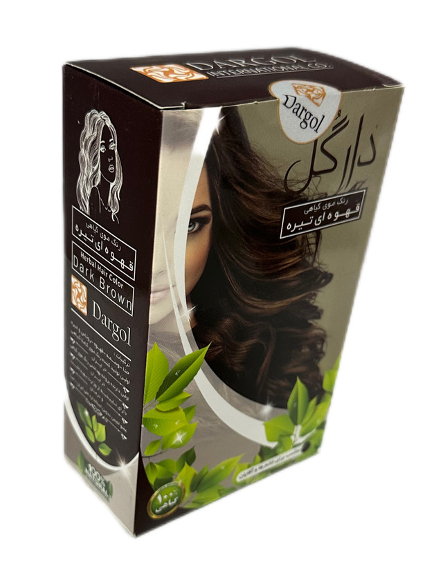 رنگ موی گیاهی قهوه ای تیره دارگل ۱۲۰ گرم
